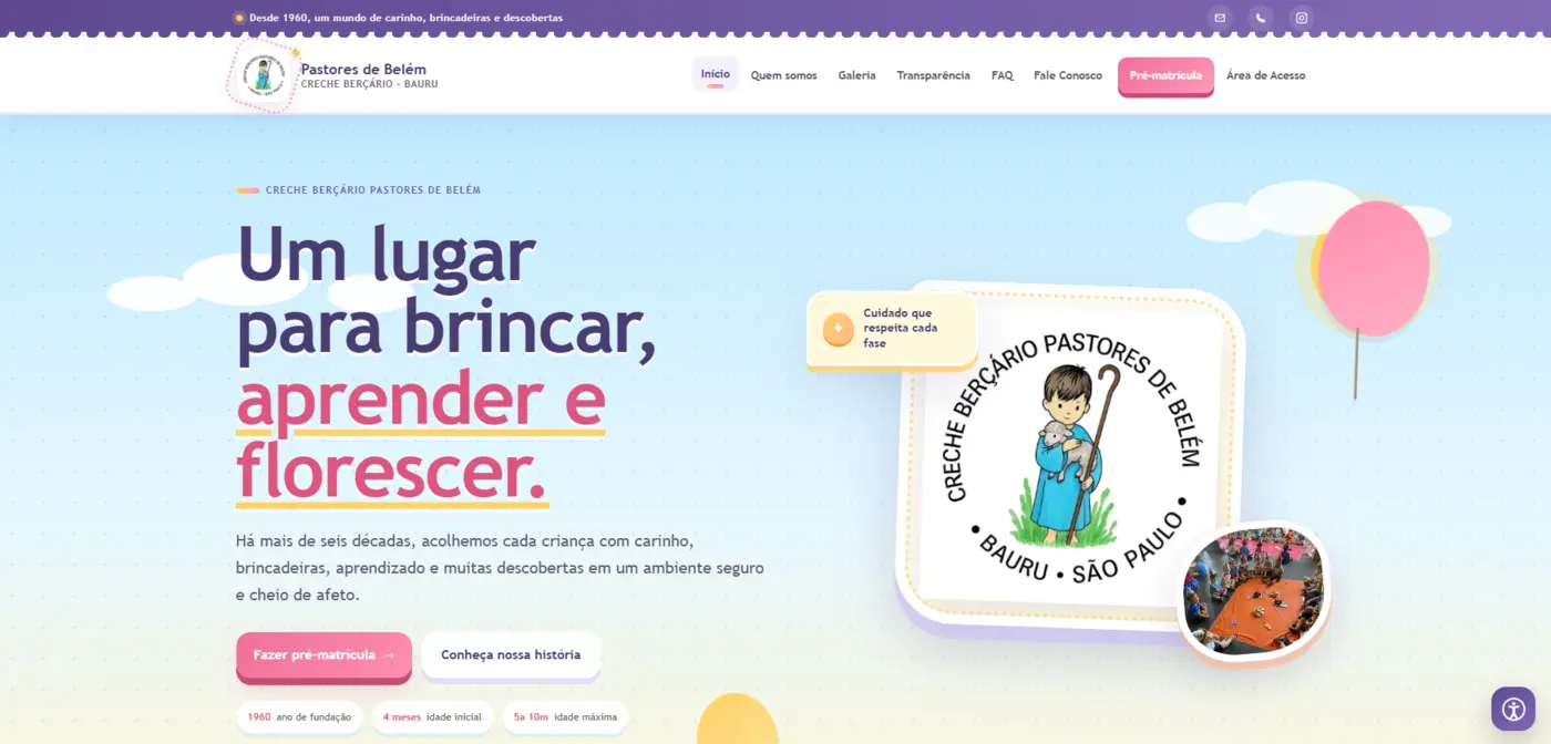 Site da Creche Pastores de Belém
