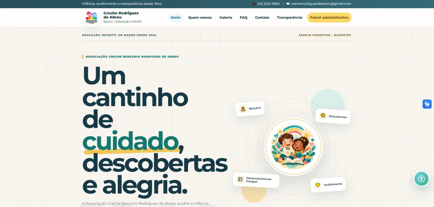 Site da Creche Rodrigues de Abreu